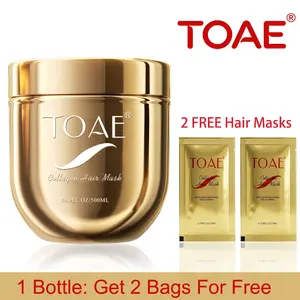 toae Collagen Hair Treatment Deep Repair Conditioning Argan Oil Collagen Hair Mask Essence for Dry Damaged Hair All Hair Types 16.90 oz 500ml