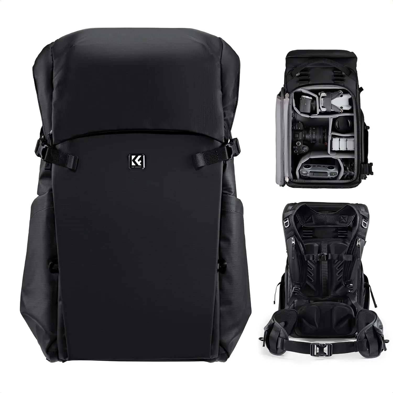 【DealsForYouDays】K&F Concept Camera Backpack, 30L Large Capacity Camera Bag, Waterproof DSLR Camera BackPack, Extra Large Photography Bag Backpack