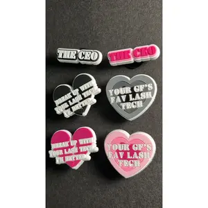 TLD Jitbitz Lash Tech Jibbitz for Crocs - The CEO, Break Up With Your Lash Tech, Your GF's Fav Lash Tech - High-Quality, Durable Charms for Beauty Bosses - Knee