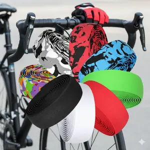 Upgrade Bike Grip Tape: Anti-Slip Rubber Handlebar Wrap, High Elasticity & Wear-Resistant for Road/Mountain Bikes. DIY Cycling Gear with Safety Bar Plugs, Eco-Friendly Material for Sports Commute Repair.