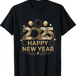 Gift .Happy New Year 2025 New Years Eve Countdown Celebration .Size S-3XL Tee T Shirt