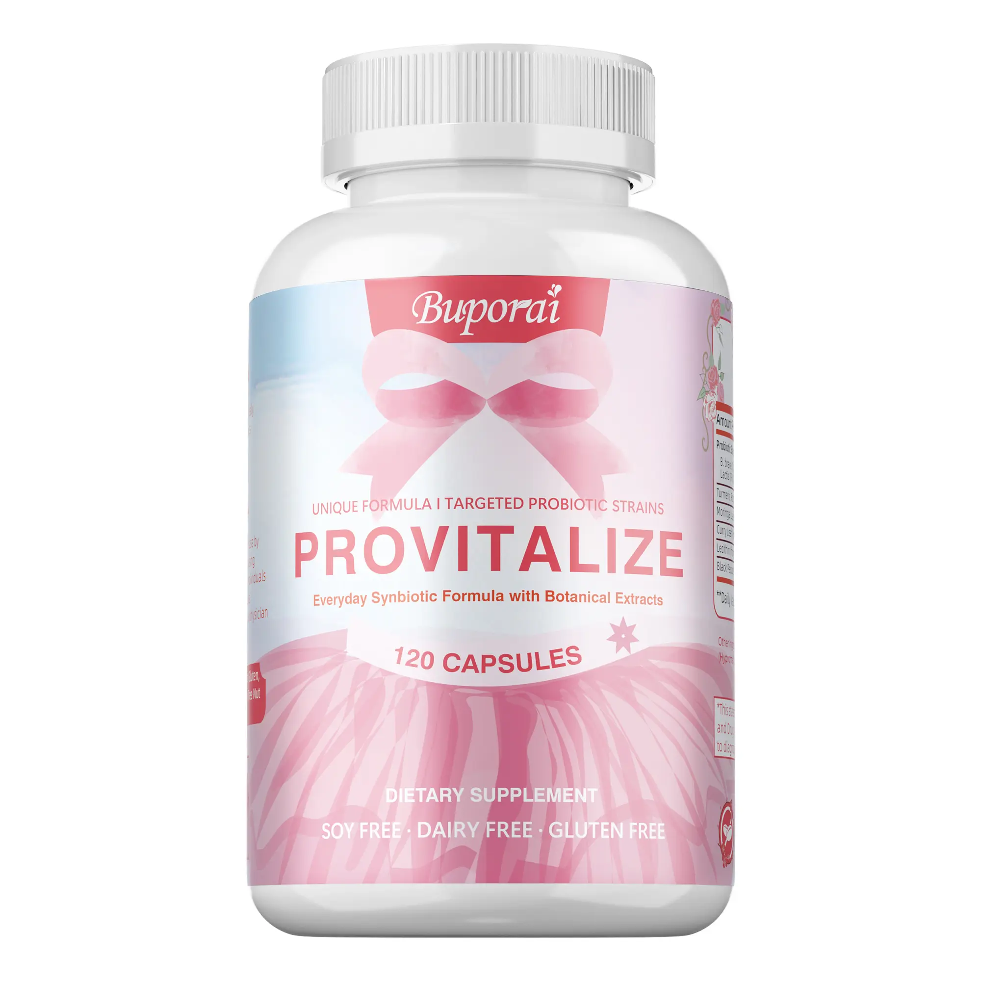 Buporai - A probiotic supplement specifically for women - a dietary supplement - added turmeric root, moringa leaf, curry leaf, lecithin, and black pepper fruit extract.