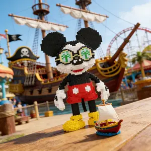 Standing Big Mouse 3D Puzzle Building Block Ornament, Home Office Bookshelf Decor, Party Decoration, Ideal Gift for Holidays