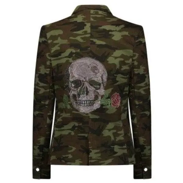 Skull & Rose Camouflage Blazer