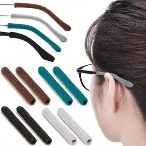 [Upgraded Glasses Ear Pads] Upgraded Soft Glasses Ear Pads, Non-Slip Knitted Glasses Clips, Comfortable Glasses Sleeves