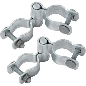 1-5/8" Chain Link Gate Hinge Kit, Include Female & Male Gate Hinges, Chain Link Fence Hardware, Galvanized Steel, 2 Set