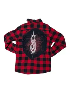 Slipknot Reworked Flannel - Original Flannel Material, Versatile Design, Ideal for Various Crafts and Projects