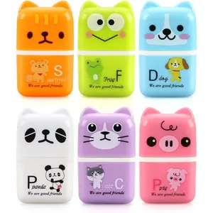 6 Pack Erasers for , Cute Erasers with Cover and Roller, Pencil Rubber Eraser for Party Favors  Supplies (Model B)