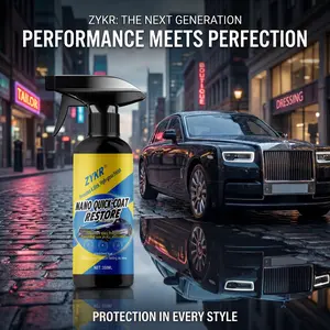 ZYKR Automotive Nano Coating Repair Agent - Spray Coating - Advanced Automotive Coating Agent - With Dust and Water Repellent Properties - Long-lasting and Durable with Gloss, Suitable for Continuous Use. 350 milliliters.