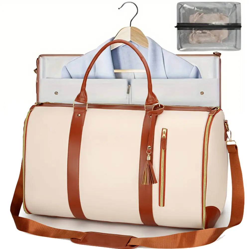 Garment Bags for Travel, Convertible Garment Duffle Bag with Shoulder and Backpack Straps for Men Women, 4 in 1 Suitcase Suit Travel Bag