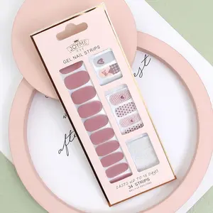 Gloss Nail Strips - UV Free, Chip Resistant, Easy to Apply & Remove, Long Lasting Gel Nail Stickers | Contains 34 Nail Wraps, 1 Nail File