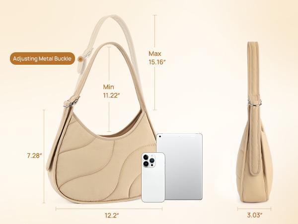 【Clearance Sale】Telena Shoulder Bag Puffer Crescent Bags for Women Quilted Hobo Handbags Lightweight Clutch Purse Gift Commuter Bag  gift for her