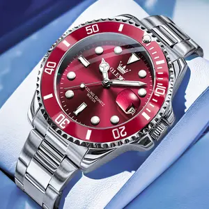 [TikTokshopBlackFriday]OLEVS Men's Watches Stainless Steel Watch Bands Daytime Waterproof Analog Quartz Watches with Black Dial and Silver