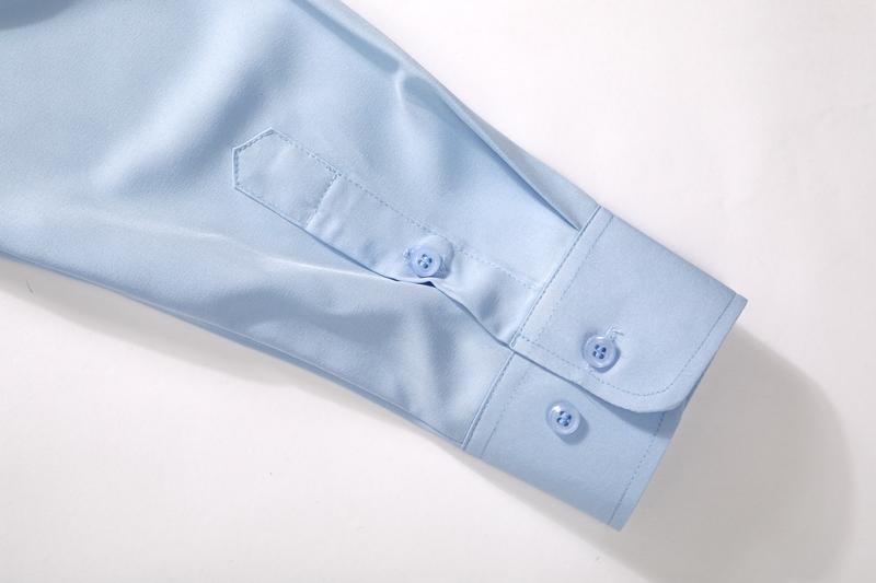 3-Pack Men's DressShirts 4-way Stretch Long SleeveCollared Solid Wedding Dating ButtonDown Shirts Business CasualBreathable Outfits Menswear Solid-color basics