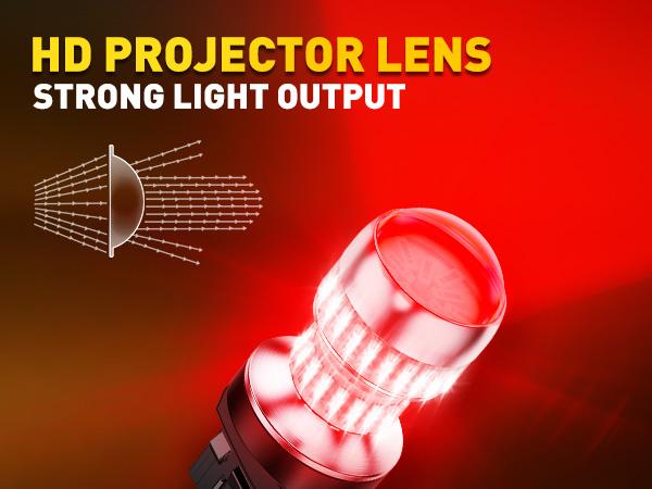 AUXITO 2026 Upgraded Red LED Strobe Tail Brake Light Bulb, CANBUS Ready 7440/7443 OR 3156/3157 LED Flashing Stop Bulbs (Not Universal), 3800LM 400% Brighter Plug and Play,for Backup Light Tail Light Brake Light Turn Signal Light Parking Light, Pack of 2