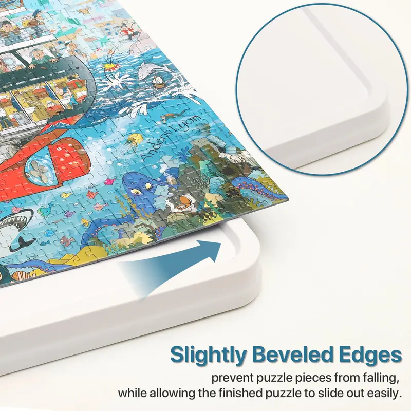 Playboda 1000-1500 Pieces Rotating Plastic Puzzle Board with Drawers and Cover, Portable Jigsaw Puzzle Table for Adults, Lazy Susan Spinning Puzzle Boards (Patent Design) puzzle board Durable 6