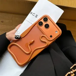 Creative Hollow Out Snake Design Phone Case, 1 Count 3D Snake Design Phone Protective Cover, Phone Accessories Compatible with iPhone 11 12 13 14 15 16 Pro Max