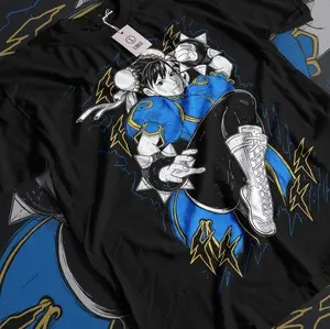 Chun Li Portrait T-Shirt, Super Street Fighter 2 Turbo Tee, Retro Gaming Graphic Tee, Vintage Style, Streetwear For Fans