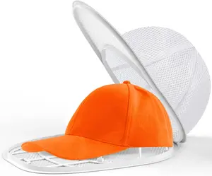 Hat Washer for Washing Machine,Hat Cleaner for Baseball Caps with Frame Cage and Mesh (1Pack white with mesh)