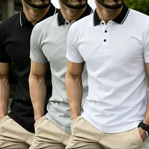 3-Pack Men’s Polo Shirts – Soft Breathable Short Sleeve Polos, Comfortable Casual Fit, Classic Collared Shirts for Work, Golf & Everyday Wear