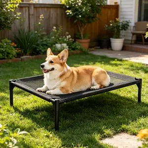 「PawPlanet」 Pet Bed-Breathable Mesh/Oxford cloth，Breathable Elevated Cooling Dog Bed，