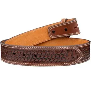 Black Cherry Leather Western Cowboy Belt