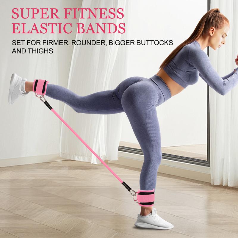 6 pcs Adjustable AnkleBands Resistance Bands for Women & Men ,Workout Equipment for Leg and Hip Training , AnkleStrap with Exercise Bands and TPE Band