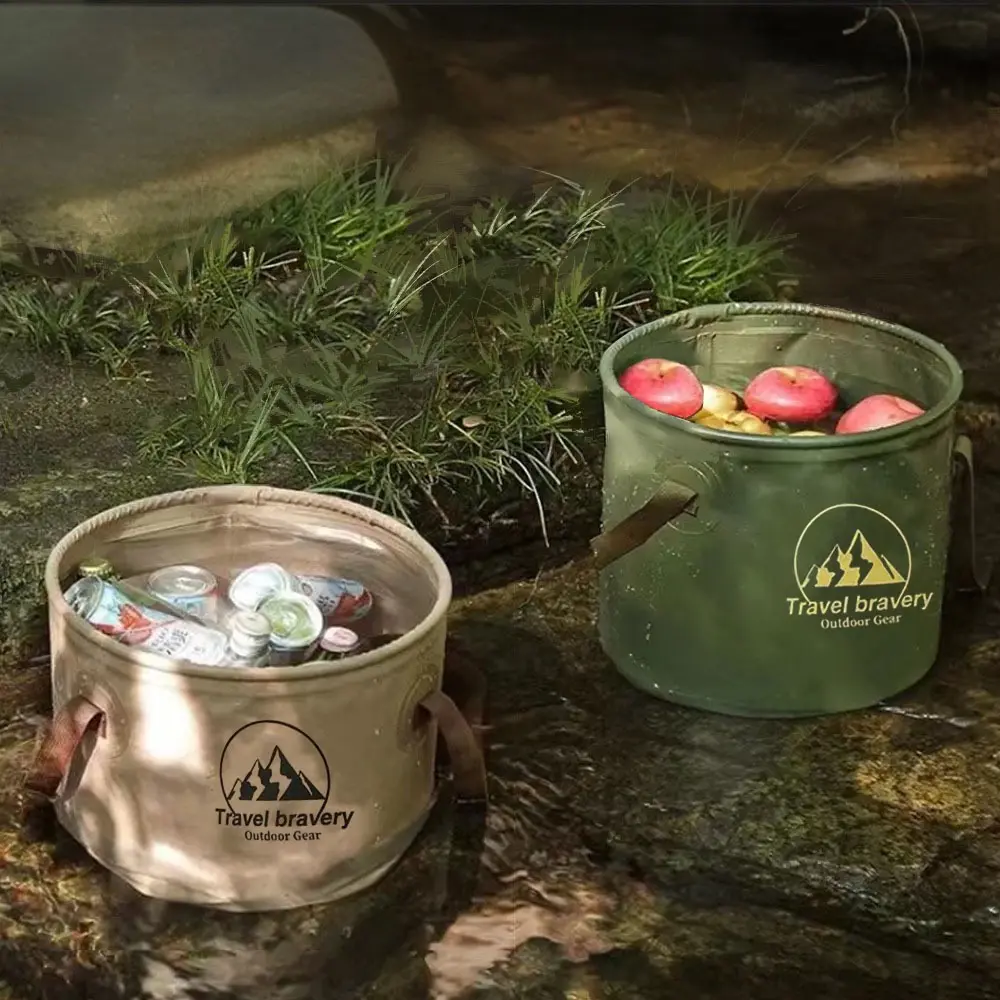 Multifunctional Collapsible Water Basin, Folding Tub, Portable Bin, Lightweight Foldable Bucket with Handles for Camping, Dish Washing, Laundry, Fishing, Hiking