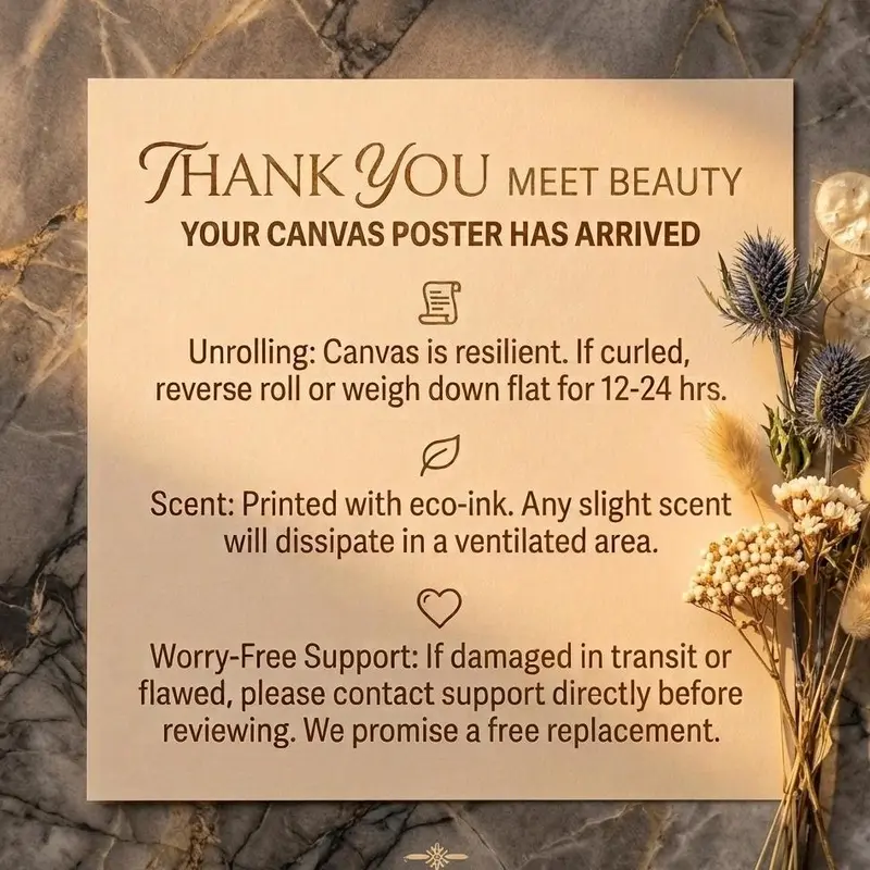 Boutique Brand Product Care Guide & Worry-Free After-Sales Service Card, Home Supplies Support for Preservation
