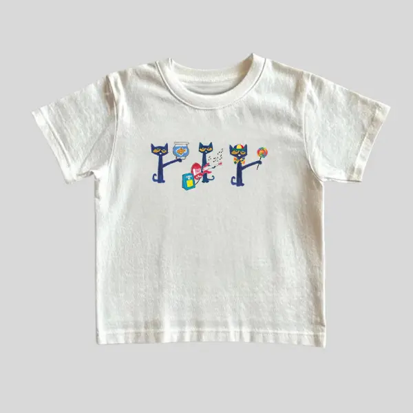 Pete the Cat Baby Tee, Y2K Cartoon Graphic Top, Retro Nostalgic Cartoon Shirt, 90s Vintage Aesthetic Baby Tee