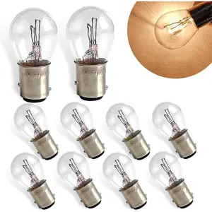 10PCS 1157 Universal Halogen Bulb P21/5W S25 2057 2357 7528 BAY15D Replacement for Tail High Low Brake Turn Signal Parking Light White