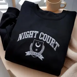 The Night Court Embroidered Sweatshirt, City of Starlight Sweater, Velaris Shirt, A court of Thorns and ROSES Sweatshirt, Night Court Shirt