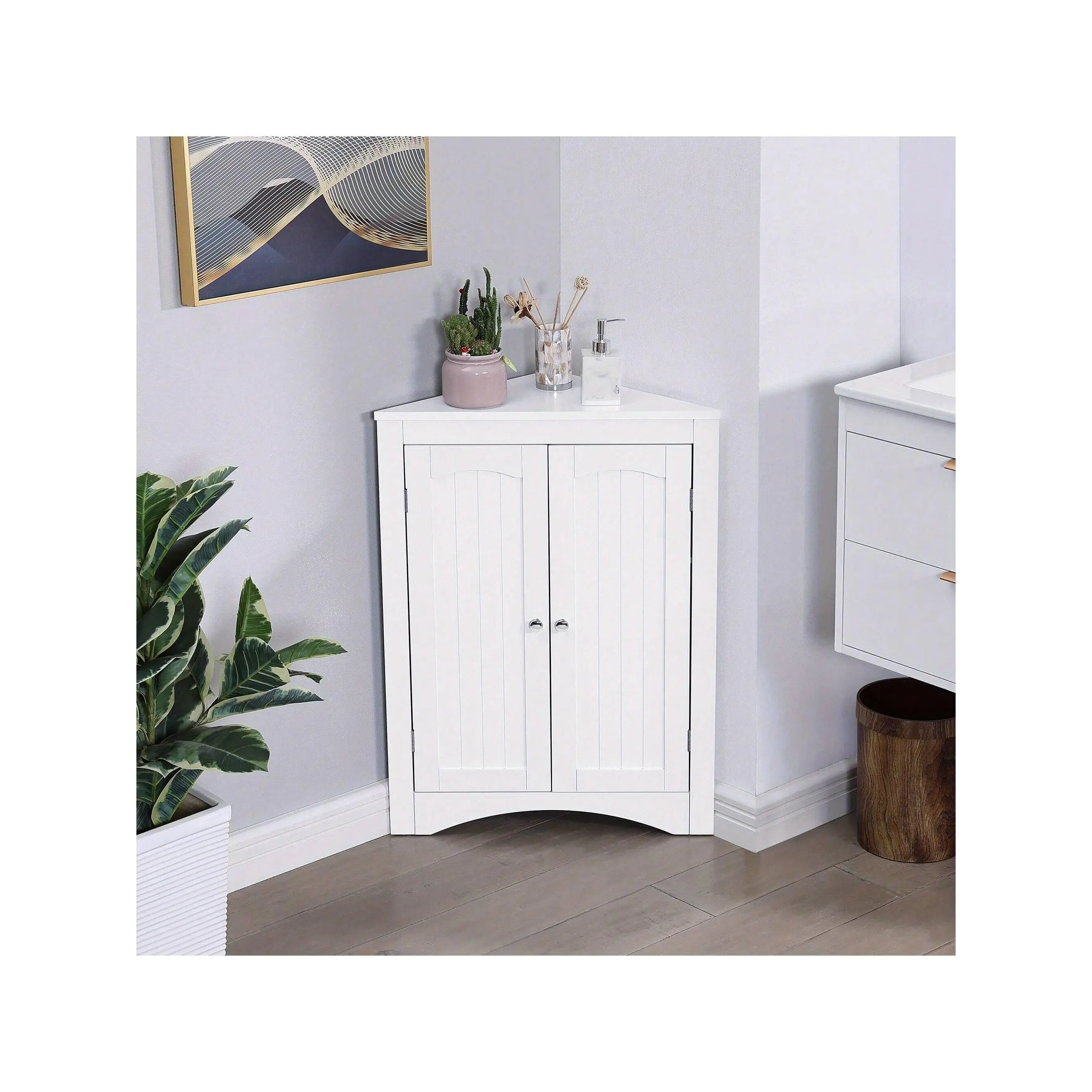 High quality  Sideboard Floor Corner With Doors And Shees Kitchen Living Room Free Standing Storage Cabinet For Bathroom Furniture Decoration