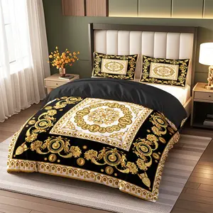 European Style Bedding Set, Print Design, Soft Comfortable Fabric, Ideal Gift for All Seasons Use, Soft Bedding Sets