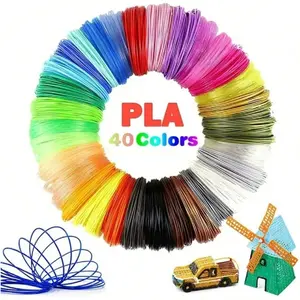 Pla 3D Printing Pen Refill Cartridges, Multi-Color Set, 10 Feet Per Roll, 1.75mm Material, Operating Temperature 100-200°c, DIY Supplies
