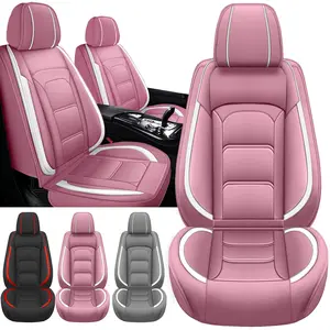 Arespark Car Seat Covers,40/60 Spilt Front Rear Seats Back Seat Cover, Waterproof Car Seat Cushion,Nappa Leather Seat Cover Seat Protector, Universal Fit Nissan/Toyota/Mazda/Honda/Hyundai/Kia/Acura