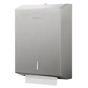 Paper Towel Dispenser Wall Mount, Large Commercial C/Z Tri Fold Multifold Hand Towels Dispenser, Brushed Stainless Steel Paper Towel Holder with Lock for Bathroom, Restroom and Public Places