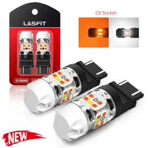 Lasfit (CK Socket) 3157 4157 LED Turn Signal Bulbs CanBus-Ready Switchback CK Socket | T3 Series,2 PCS Lasfit (CK Socket) 3157 4157 LED Turn Signal Bulbs CanBus-Ready Switchback CK Socket | T3 Series,2 PCS