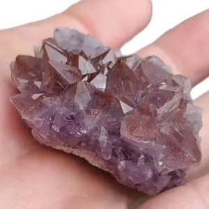 Thunder Bay Amethyst Cluster • 64 g Natural Canadian Crystal • Red-Flashed “Lavender Flame” Druzy • Hematite-Infused Amethyst Collector Piece