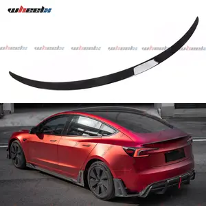 2024-2025 Tesla Model 3 Highland (All Trims) Gloss Black Carbon Fiber OE Style Trunk Spoiler