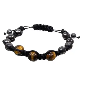 Hematite + Rose Quartz Thread bracelet