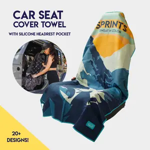 Sasquatch Car Seat Cover Towel - Silicone-Lined Hood Universal Fit Car Seat Cover Towel for Sweat Protection