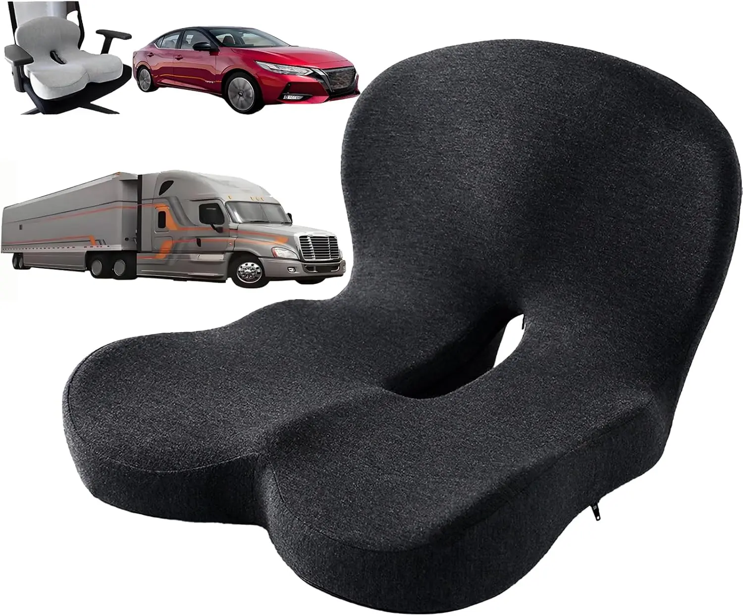 Ergonomic Lumbar Support Cushion - 1 Cushion Backrest for Bedding, Non-Slip Design, Comfortable Fabrics, Memory Foam Core, Perfect Gift for Sedentary Gaming & Driving summerwins