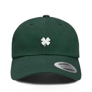 St. Patty's Day Hat Four Leaf Clover Embroidered Hat Shamrock Hat for St. Patrick's Day Vintage Dad Hat for St. Patricks Day Baseball Cap