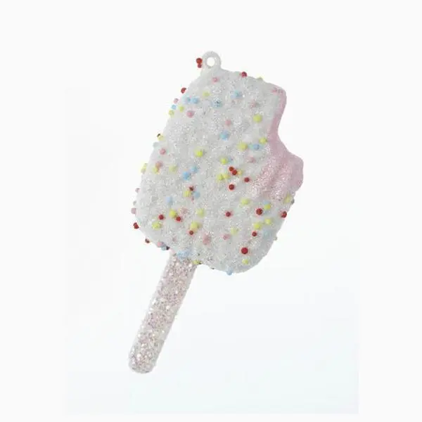Vanilla Popsicle with Sprinkles Ornament