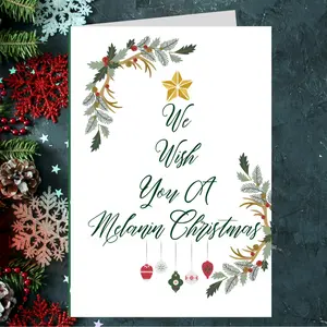 Personalized Gifts African American Greeting Cards 5.5" x 8.5" w/ Envelope | Custom Message | Holiday Cards | Christmas Gift | Unique Gifts