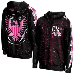 CM Punk Comeback Era Hoodie, Best In The World Zip Pullover, Cult Of Personality Streetwear Style, Modern Wrestling Collector Fan Outfit Gear