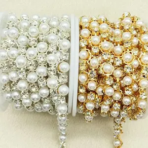 Long Rhinestone Chain DIY Clothing Trim, Fashion Accessory for Women & Girls, Perfect for Party, Stylish Jewelry Addition, Classic Chain