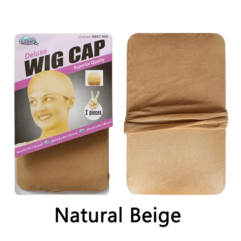 2Pcs Beige Color Wigs Cap For Human Hair Wigs