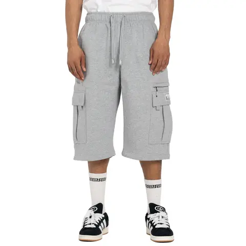 Pro Club Original Men's Cotton-Polyester Blend Shorts - Lowrise Relaxed Fit, Elastic Drawstring Waist, Casual Wear, 2 Velcro-Secured Back Pockets, Hook-and-Loop Closure, Multiple Pockets, Logo Patch, Flexible Design